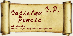 Vojislav Penčić vizit kartica